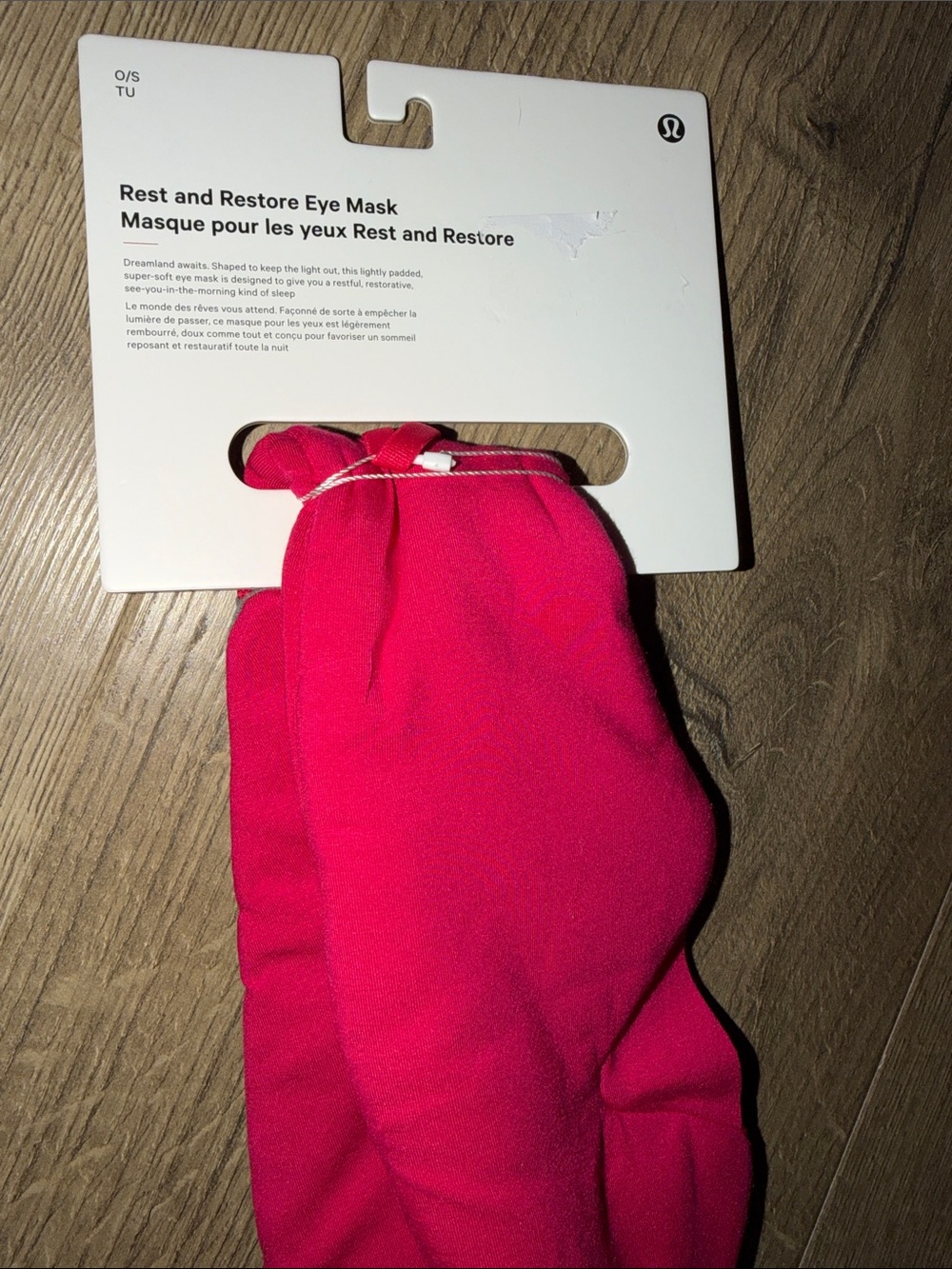 Lululemon Rest and Restore Eye Mask- Hot Pink